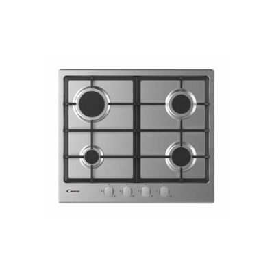 Candy CHG6BRX Piano cottura a gas 4 Fuochi Griglie in ghisa 60 cm Inox