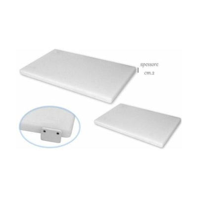 Tagliere Polietilene con Fermo 40x30x2cm Bianco - Bertoli