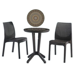 Set Salotto Rattan Bistrot 2 Posti Da Esterno Giardino Bar Ristorante (35235) en oferta
