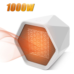 Riscaldatore spaziale Mini Riscaldatore da scrivania 1000 W Riscaldatore esagonale personale Mini Riscaldatori elettrici portatili Ventilatore PTC en oferta