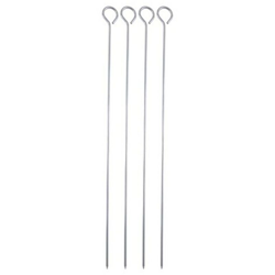 Set di Spiedini per Barbecue BBQ Acciaio inossidabile Argentato (4 uds) - Bergner en oferta