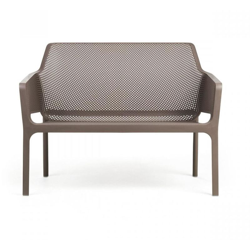 Panca panchina net bench per giardino veranda esterno due posti in fiberglass (tortora) precio