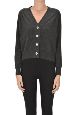 Cropped cashmere cardigan
