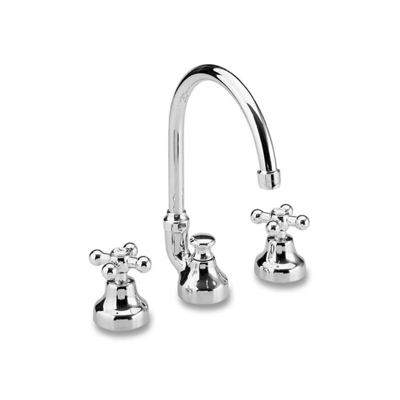 Gruppo per lavabo collo alto snodato con scarico serie vittoriana - GS