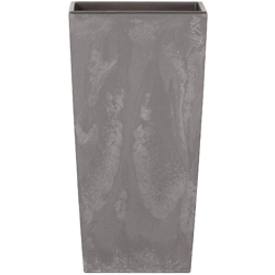 Vaso di fiori Urbi in plastica effetto quadrato alto 49 L CON vasca color grigio chiaro 61 (altezza) x 32,5 (larghezza) x 32,5 (profondità) cm precio