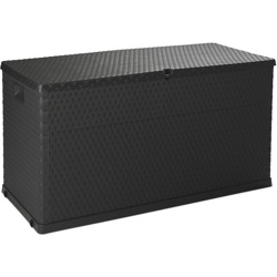 Toomax - Baule Multibox da esterni, plastica imitazione rattan, Art. 162, 420L capacità, Dim cm 120x56x63h, colore Antracite precio