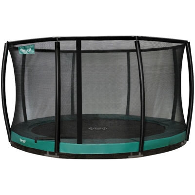 Etan - SOLO TRAMPOLINO Tappeto elastico interrato rotondo Deluxe 427cm - verde. Rete extra forte e bordo con doppia imbottitura