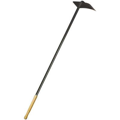 Rastrello rimuovi brace per forno a legna con manico in legno Made in Italy -Paletta per cenere 20 x h 170 cm