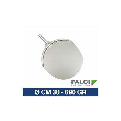 PALA PER PIZZA PANE DOLCI TONDA ALLUMINIO TEMPERATO IN FORNO (35902V) Ø CM 30 - 690 GR (35904) - Falci