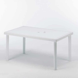 Tavolo Poly rattan rettangolare 150x90 Boheme | Bianco - Grand Soleil características