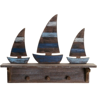 Appendiabiti da parete Legno MDF (43 x 8.5 x 32 cm) - Dkd Home Decor