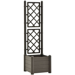 Fioriera da Giardino con Graticcio 43x43x142 cm PP Antracite - Antracite - Vidaxl características
