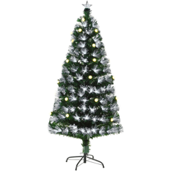 HOMCOM 150cm Albero di natale artificiale rami 180 luce a LED fibre ottiche características