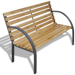 Panchina da Giardino 112 cm in Legno e Ferro en oferta