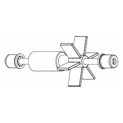 Ricambio SPACE EKO+ 200 Rotore con alberino in acciaio + gommini - Sicce