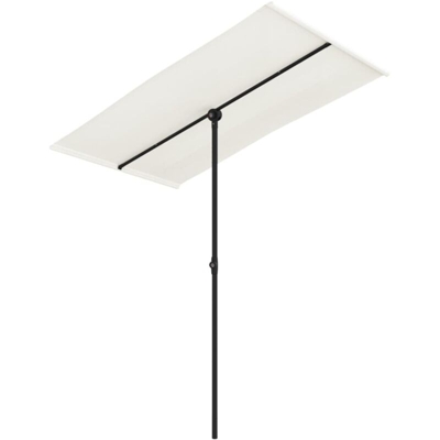 Ombrellone da Esterni Palo in Alluminio 180x130cm Bianco Sabbia - Bianco - Vidaxl