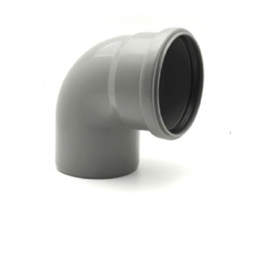 Curva 90° diam. 50 mm per tubo scarichi domestici 2 pezzi