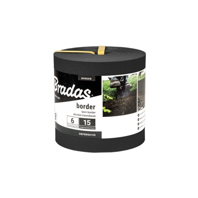 BORDER bordatura nera da giardino Lunghezza 6M Altezza 150mm