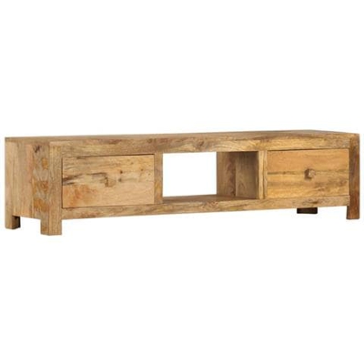 Mobile Porta Tv 140x30x32 Cm In Legno Massello Di Mango