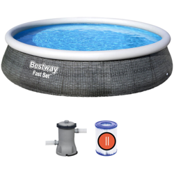 Bestway Set Piscina Gonfiabile Fast con Pompa 396x84 cm - Grigio precio