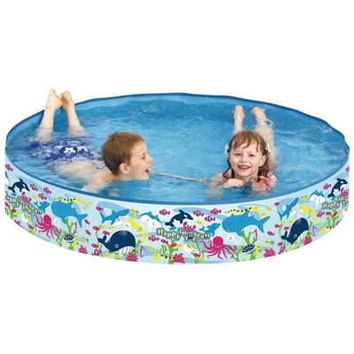 Piscina Rigida Fuoriterra Giardino Acquari per Bambini Acquario 150x25cm 350Lt