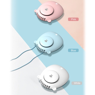 Ventilatore USB Mini Ventilatore da collo vivavoce Ventilatore portatile sospeso a 3 velocita Ventilatore per collana personale a basso rumore per