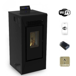 San Marco - Stufa a pellet wifi canalizzata Courmayeur 8,74 kw nero características