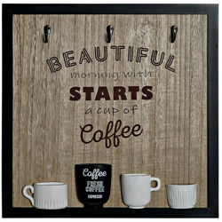 Appendiabiti da parete DKD Home Decor Legno Resina Legno MDF (41 x 3 x 41 cm) en oferta