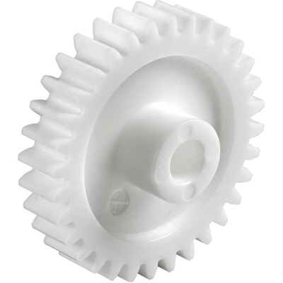 Poliacetale Ingranaggio dentato cilindrico Tipo di modulo: 1.0 Ø foro: 4 mm Numero di denti: 12 - Reely