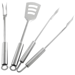 No_brand - Landmann Set di utensili da barbecue a tre pezzi in acciaio inossidabile 13360 - Argento en oferta