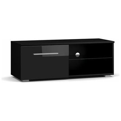 Mobile Tv Modernista Punes Nero / nero Lucido 200 Cm
