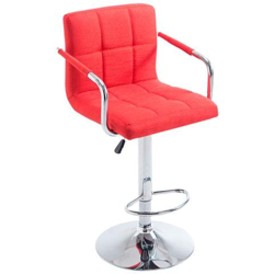 Sgabello Design Imbottito Lucy V2 In Tessuto I Sedia Sgabello Con Schienale Girevole E Regolabile I Sedia Bar Con Braccioli E Poggiapiedi Rosso Chiaro precio