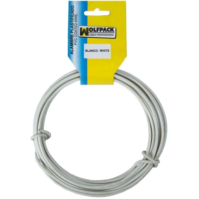 Filo plastificato (rotolo da 20 metri) Bianco Nº 16 / 2.7 mm.