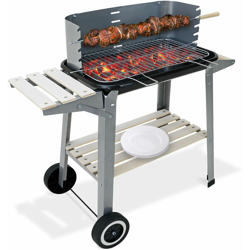 Barbecue con carrello su ruote Peso 7kg modello pesante e robusto bbq giardino - Deuba en oferta