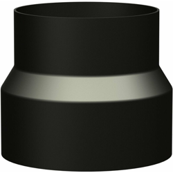 Raccordo di riduzione o ampliamento tubo canna fumaria per stufa a legna in acciaio nero -Ø 15F14M cm en oferta