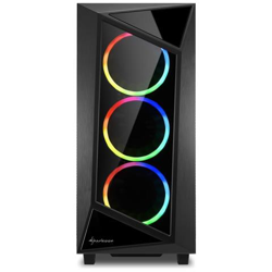 Case REV200 Middle Tower ATX / Micro ATX / Mini-ITX 2 Porte USB 3.0 Colore Nero (Finestrato) en oferta