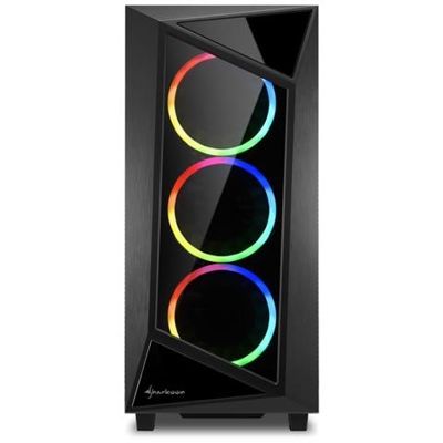 Case REV200 Middle Tower ATX / Micro ATX / Mini-ITX 2 Porte USB 3.0 Colore Nero (Finestrato)