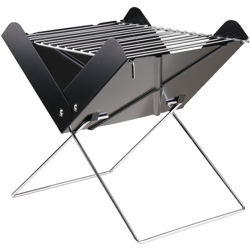 Asupermall - Mini griglia per barbecue pieghevole a forma di X. Griglia per barbecue modello A913 nera en oferta