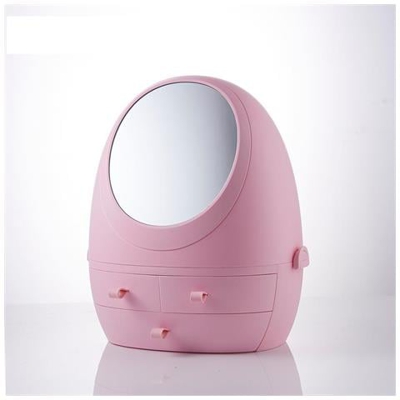 Organizer Per Trucco Ricaricabile Usb Con Luce Led A Specchio Rosa
