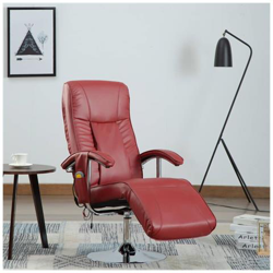 Poltrona Massaggiante Rosso Vino In Similpelle en oferta