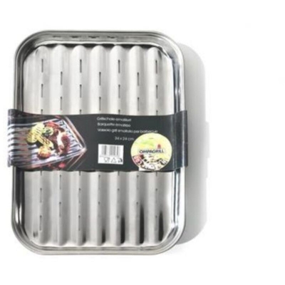 Vassoio Grill Acciaio 34 x 24 cm