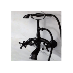 Lookshop - Rubinetto vasca a parete in stile classico con doccetta Nera características