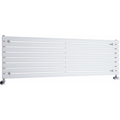 Hudson Reed Revive Radiatore Termoarredo di Design Orizzontale Moderno - Termosifone Con Finitura In Bianco - Design a Colonna Ovale - 472 x 1600 x