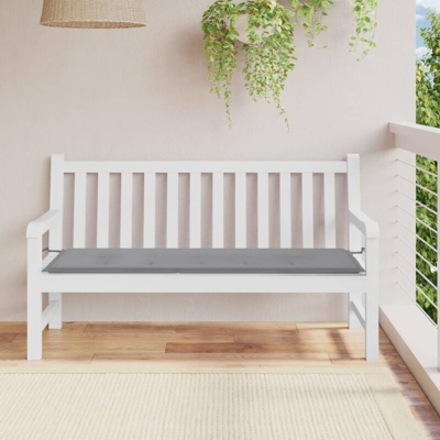 YOUTHUP Cuscino per Panca da Giardino Grigio 150x50x3 cm - Grigio