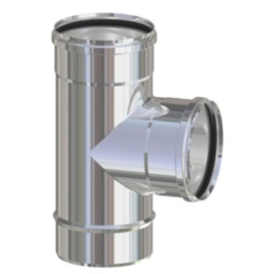 Raccordo A T Inox X Pellet Cm.8 Ffm 2 Pz
