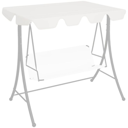 YOUTHUP Baldacchino per Dondolo Giardino Bianco 226x186 cm 270 g/m2 - Bianco en oferta