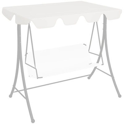 YOUTHUP Baldacchino per Dondolo Giardino Bianco 226x186 cm 270 g/m2 - Bianco