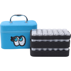 Scatola portaoggetti diamante con 84 bottiglie in plastica trasparente Modello cartone animato Scatola organizer portble di grande capacita Custodia precio