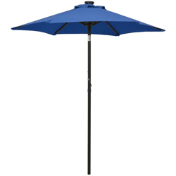 Ombrellone con LED Azzurro 200x211 cm in Alluminio - Blu - Vidaxl precio