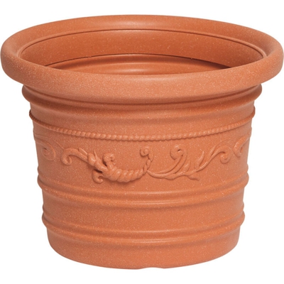 Vaso Prestige in resina festonato decorato 40x30 cm per piante fiori balconi e terrazzi